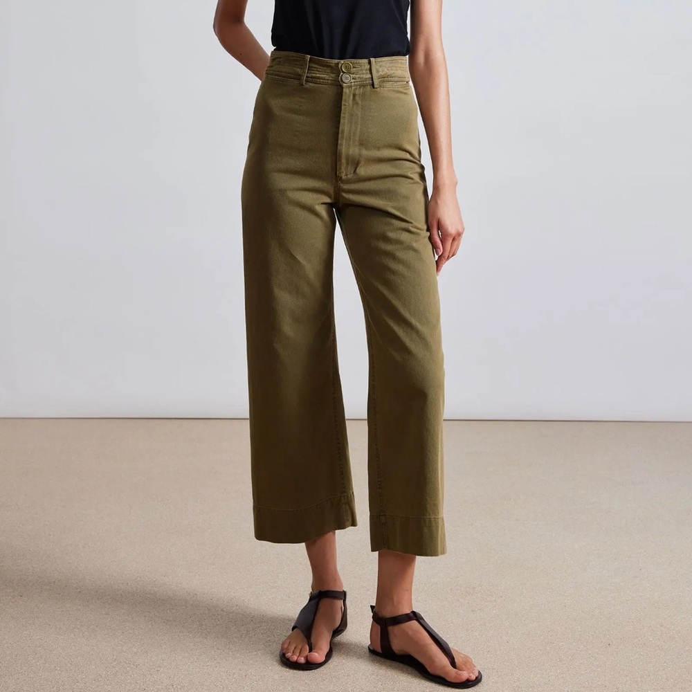 Apiece Apart Olive Wide Leg Pants
